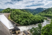 Staumauer des Hohenwarte-Stausees