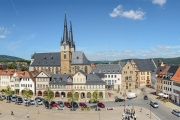 Panorama Marktplatz Saalfeld mit Liden