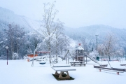 Spielplatz Hohenwarte im Winter