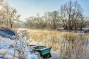 frostiger Wintermorgen an der Saale
